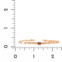 Etho Maria 18K White Gold Brown Marquise Diamond with White Ceramic Cuff Bracelet
