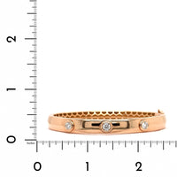 18K Rose Gold Diamond Bangle Bracelet, Rose Gold, Long's Jewelers