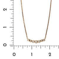 18K Rose Gold Graduated 7 Stone Diamond Necklace, 18k rose gold, Long's Jewelers