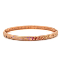 18K Rose Gold Multi Sapphire Star Set Bangle Bracelet, Gold, Long's Jewelers