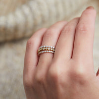 18K Rose Gold New Aire Silk Prong Band