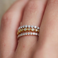 18K Rose Gold New Aire Silk Prong Band, Gold, Long's Jewelers