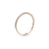 18K Rose Gold New Aire Silk Prong Band, rose-gold, Long's Jewelers