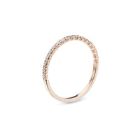 18K Rose Gold New Aire Silk Prong Band, rose-gold, Long's Jewelers