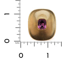 18K Rose Gold Pink Spinel Diamond Disc Ring, 18k rose gold, Long's Jewelers