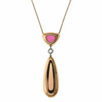 18K Rose Gold Pink Spinel and Topaz Necklace, 18k rose gold, Long's Jewelers