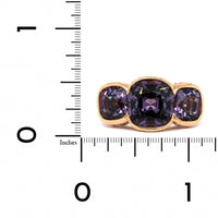 18K Rose Gold Purple Spinel and Diamond Ring