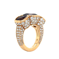 18K Rose Gold Purple Spinel and Diamond Ring