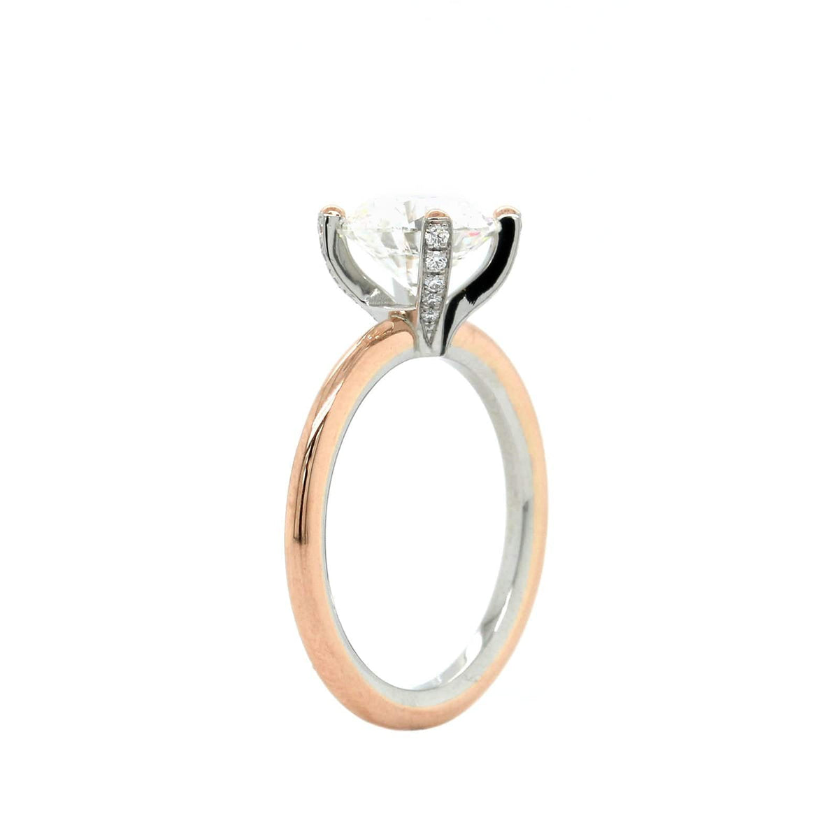 18K Rose Gold Round Diamond Solitaire Engagement Ring, 18k rose gold, Long's Jewelers