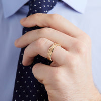18K Rose Gold Satin Finish Wedding Band