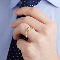 18K Rose Gold Satin Finish Wedding Band, Gold, Long's Jewelers