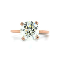 18K Rose Gold and Platinum Diamond Engagement Ring, 18K Rose Gold, Long's Jewelers