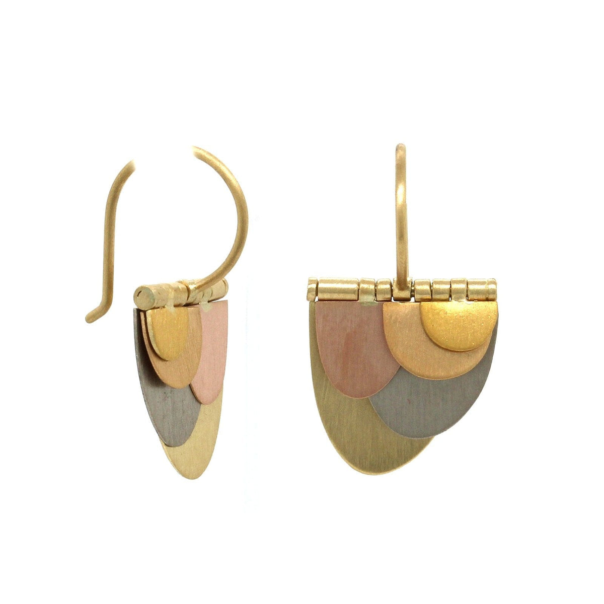 18K Tri-Color Rainbow Dangle Earrings, Tri-Color Gold, Long's Jewelers