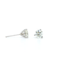 18K White Gold 1CTW Diamond Stud Earrings, white gold, Long's Jewelers
