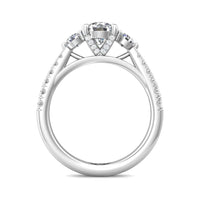 18K White Gold 3 Stone Diamond Engagement Ring, White Gold, Long's Jewelers