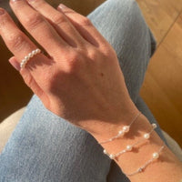 18K White Gold 7 Pearl Ring, white gold, Long's Jewelers