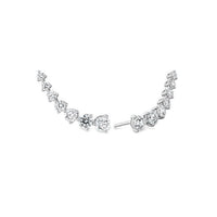 18K White Gold 7 Stone Diamond Climber Earrings, 18k white gold, Long's Jewelers