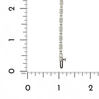 18K White Gold Alternating Size Diamond Bracelet, 18k white gold, Long's Jewelers