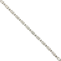 18K White Gold Alternating Size Diamond Bracelet, 18k white gold, Long's Jewelers