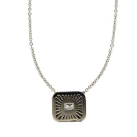 18K White Gold Baguette Cut Diamond Pendant, White Gold, Long's Jewelers