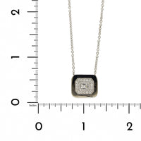 18K White Gold Baguette Cut Diamond Pendant, White Gold, Long's Jewelers