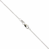 18K White Gold Blue Zircon Diamond Halo Pendant, 18k white gold, Long's Jewelers