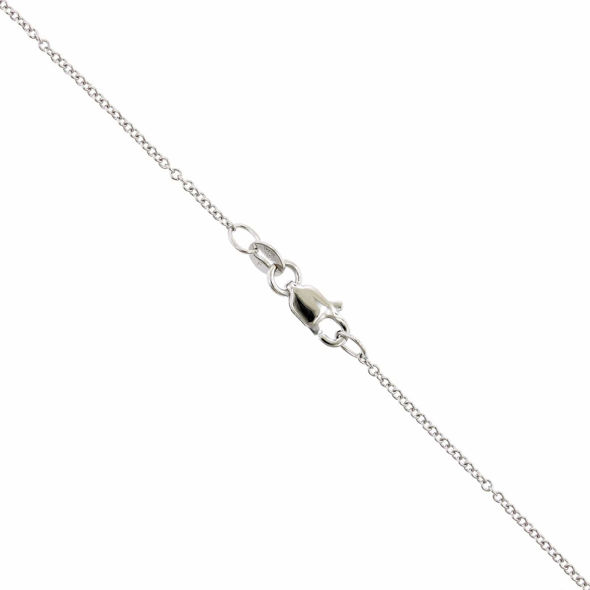 18K White Gold Blue Zircon Diamond Halo Pendant, 18k white gold, Long's Jewelers