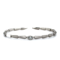 Etho Maria Platinum and Marquise Shaped Diamond Ceramic Cuff Bracelet