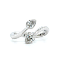 18K White Gold Bypass Diamond Ring, Gold, Long's Jewelers