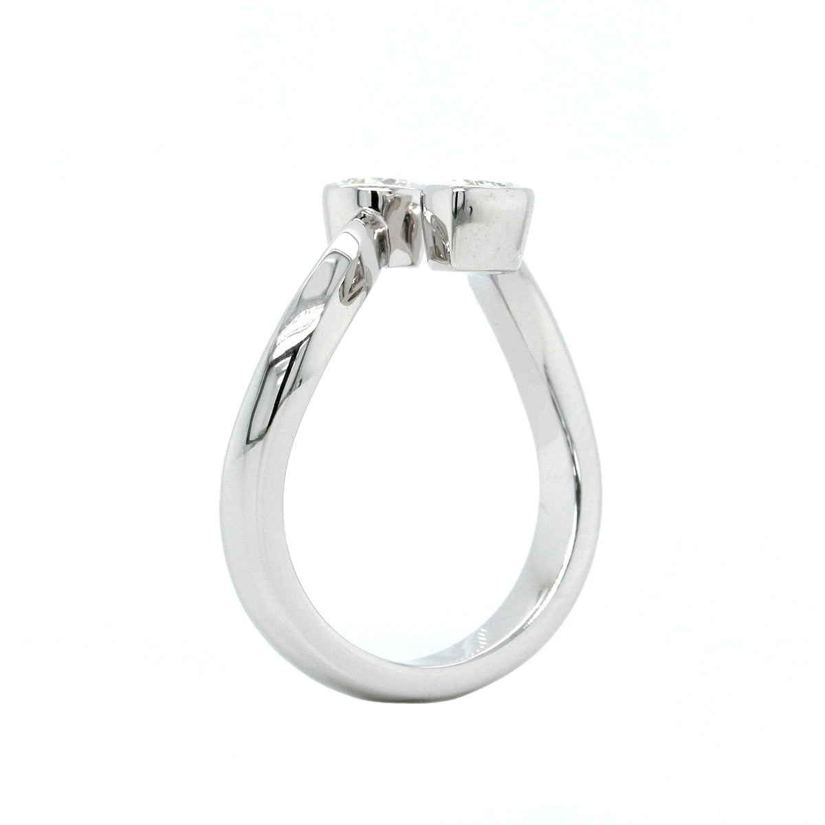 18K White Gold Bypass Diamond Ring