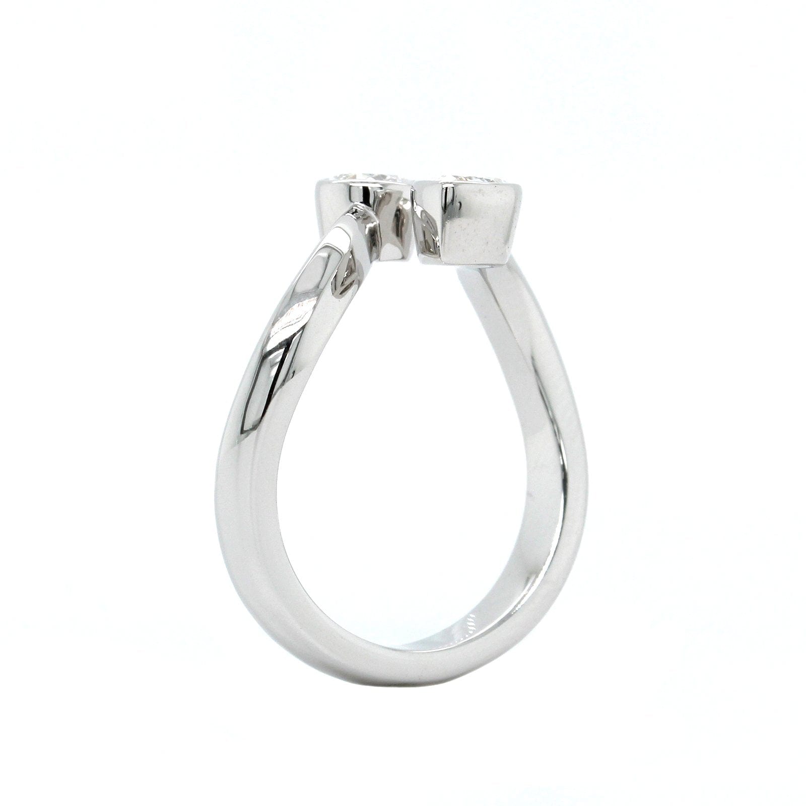 18K White Gold Bypass Diamond Ring