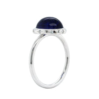 18K White Gold Cabochon Tanzanite Ring, 18k white gold, Long's Jewelers