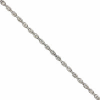 18K White Gold Diamond Alternating Size Tennis Bracelet, white gold, Long's Jewelers