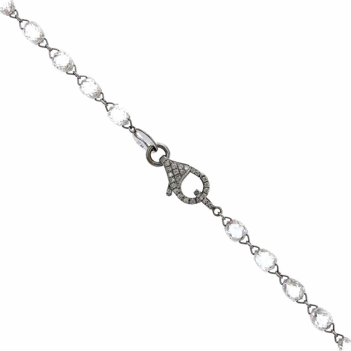 18K White Gold Diamond Briolette Necklace, 18k white gold, Long's Jewelers