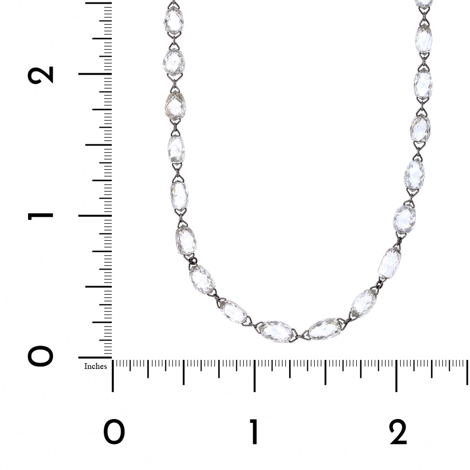 18K White Gold Diamond Briolette Necklace, 18k white gold, Long's Jewelers