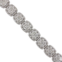 18K White Gold Diamond Cluster Bracelet, Gold, Long's Jewelers