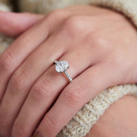 18K White Gold Diamond Engagement Ring Setting