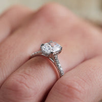 18K White Gold Diamond Engagement Ring Setting, White Gold, Long's Jewelers