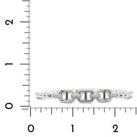 18K White Gold Diamond Link Station Stretch Bracelet, 18k white gold, Long's Jewelers