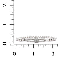 18K White Gold Diamond Station Stretch Bracelet, 18k white gold, Long's Jewelers