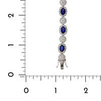 18K White Gold Diamond and Sapphire Bracelet, Gold, Long's Jewelers