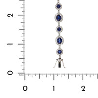 18K White Gold Diamond and Sapphire Bracelet, Gold, Long's Jewelers