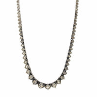 18K White Gold Graduated Diamond Tennis Necklace, White Gold, Long's Jewelers