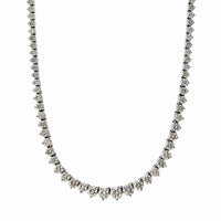18K White Gold Graduated Diamond Tennis Necklace, White Gold, Long's Jewelers