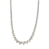 18K White Gold Graduated Diamond Tennis Necklace, White Gold, Long's Jewelers