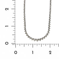 18K White Gold Graduated Diamond Tennis Necklace, White Gold, Long's Jewelers