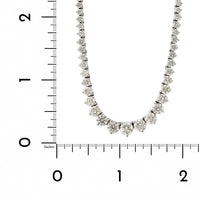 18K White Gold Graduated Diamond Tennis Necklace, White Gold, Long's Jewelers