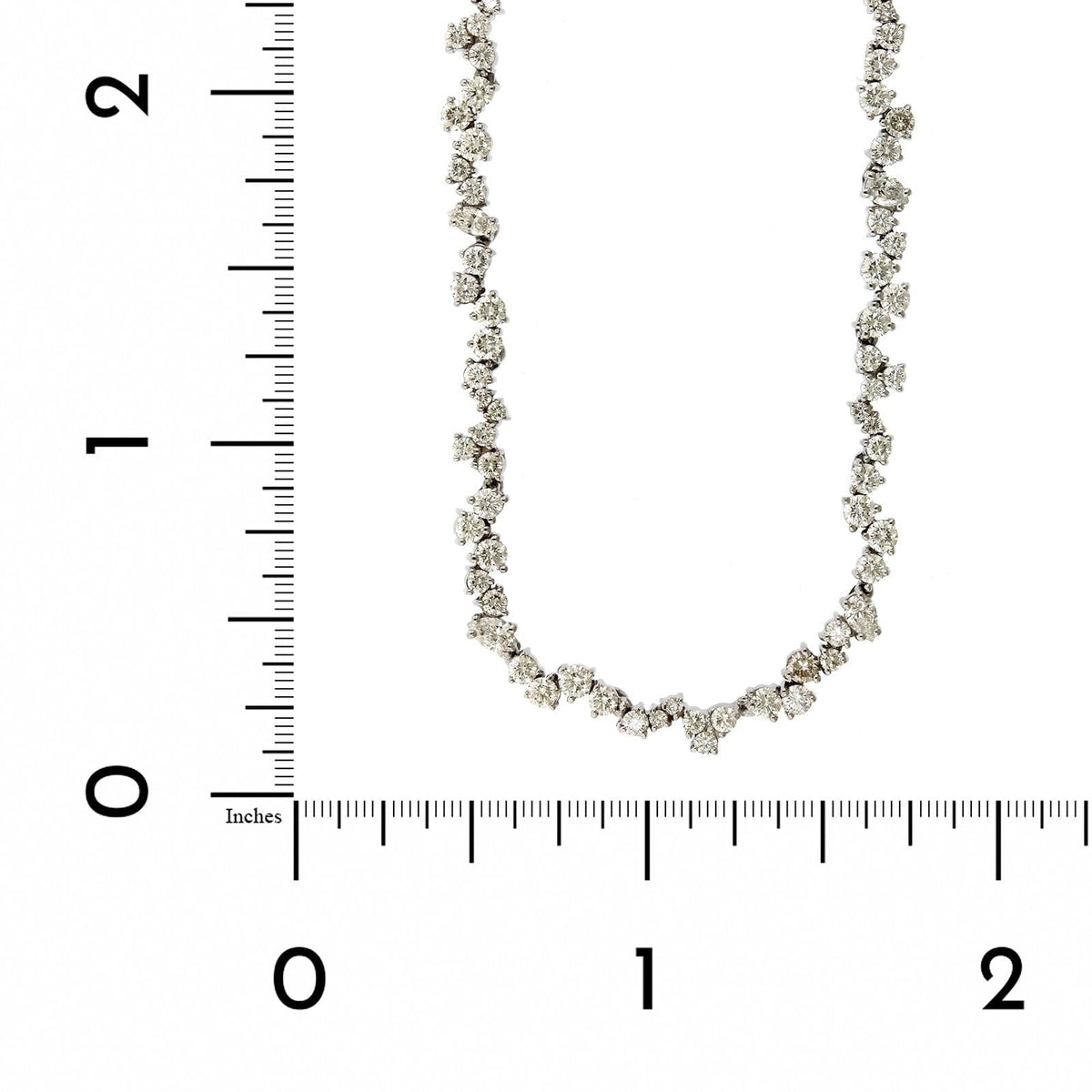 Penny Preville 18K White Gold Half Choker Diamond Necklace