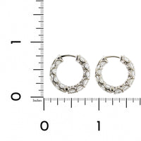 18K White Gold Inside Outside Diamond Hoop Earrings, 18k white gold, Long's Jewelers