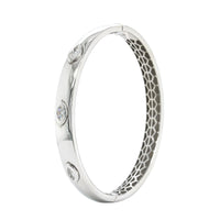 18K White Gold Marquise Cut Diamond Bangle Bracelet, White Gold, Long's Jewelers